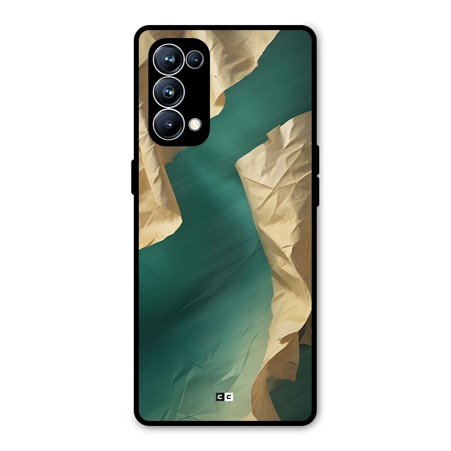 Cool Vintage Paper Metal Back Case for Oppo Reno5 Pro 5G