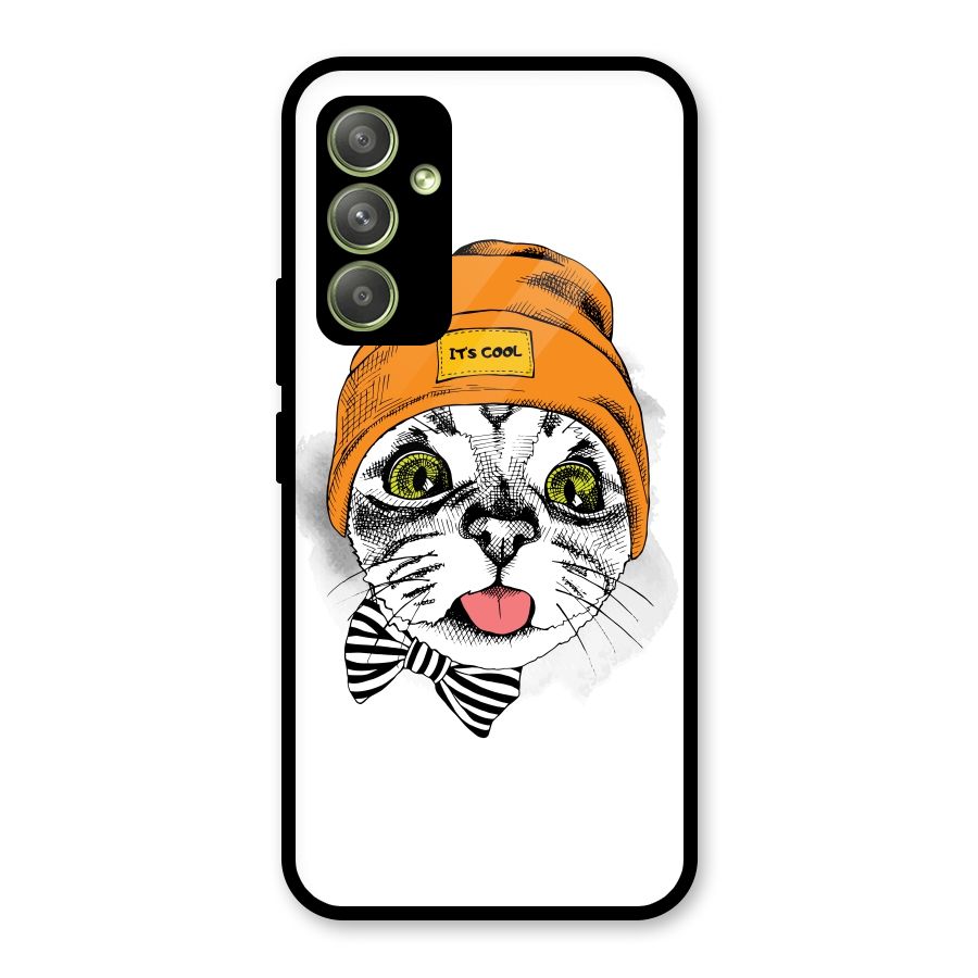 Cool cat Glass Back Case for Galaxy A54