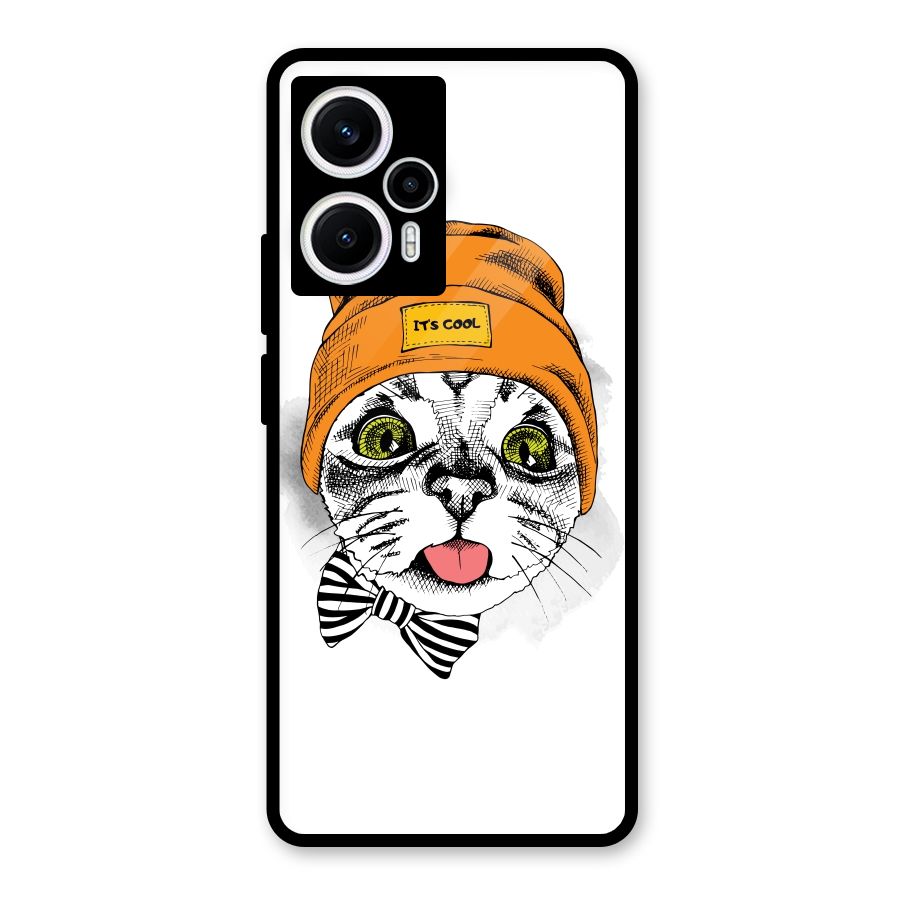 Cool cat Glass Back Case for Poco F5