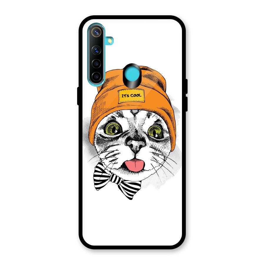 Cool cat Glass Back Case for Realme 5
