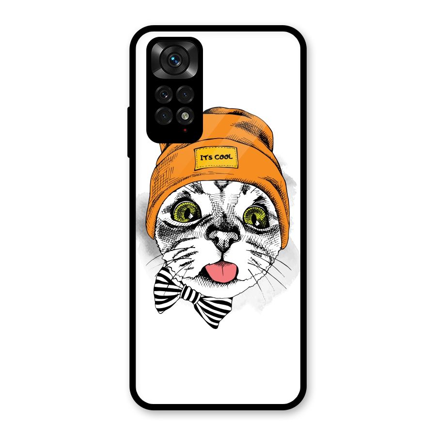 Cool cat Glass Back Case for Redmi Note 11S