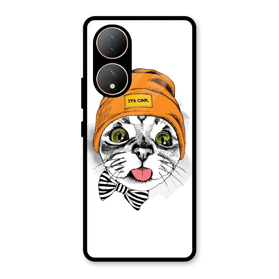 Cool cat Glass Back Case for Vivo Y100A