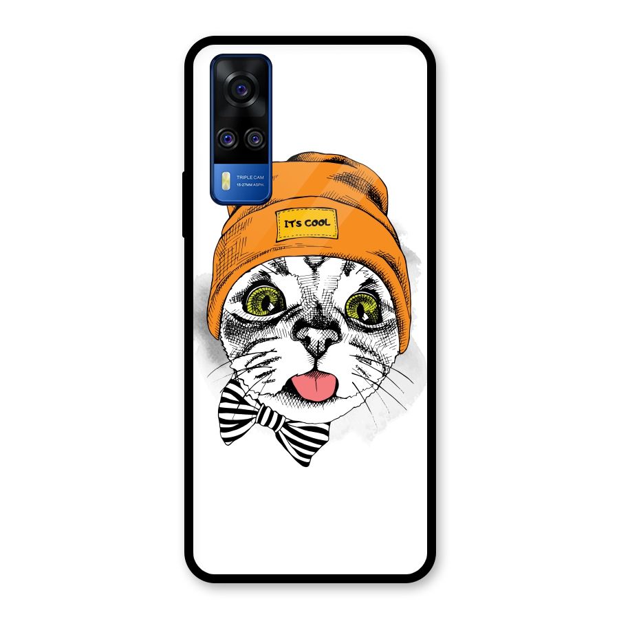 Cool cat Glass Back Case for Vivo Y31