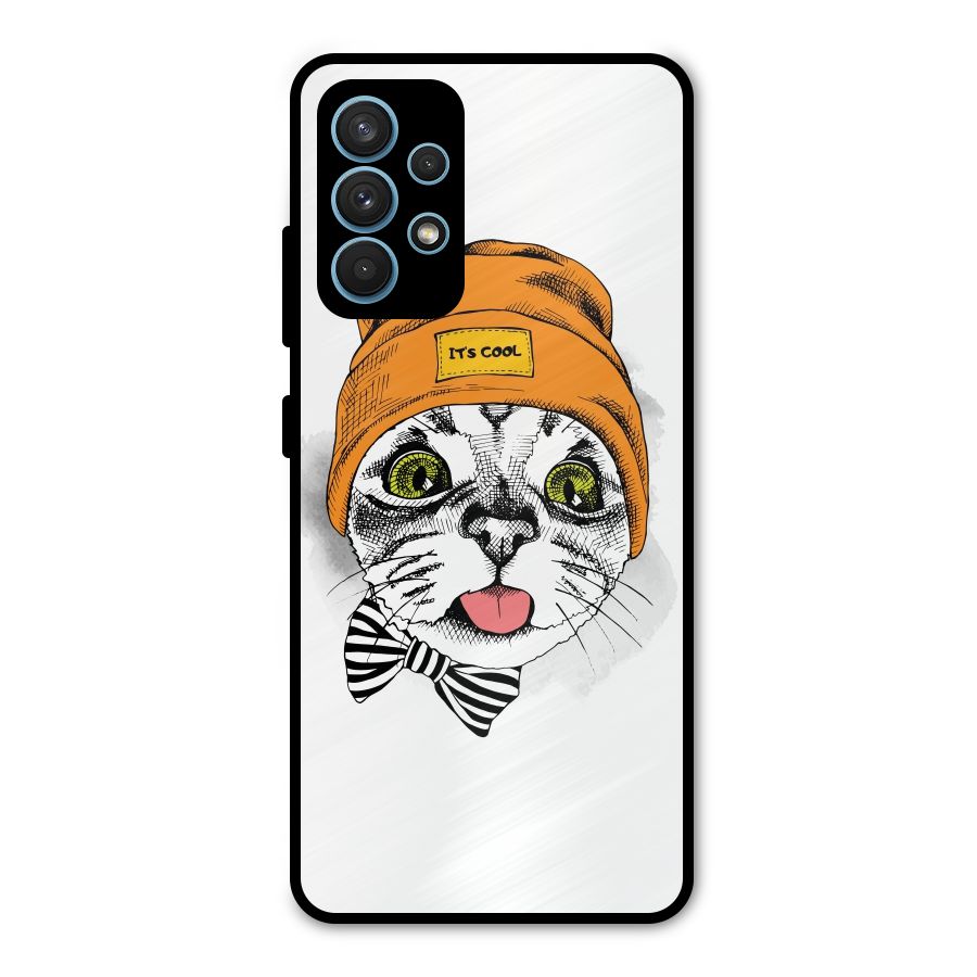 Cool cat Metal Back Case for Galaxy A32