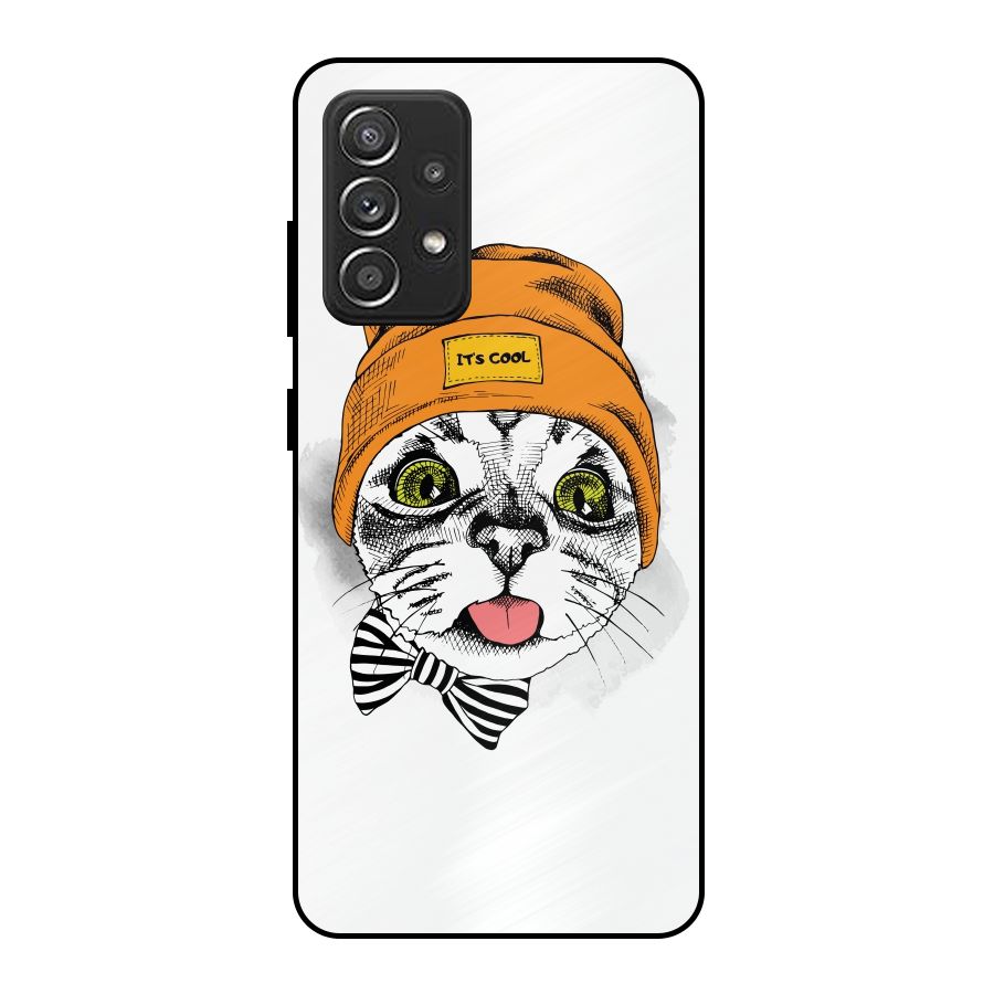 Cool cat Metal Back Case for Galaxy A52s 5G