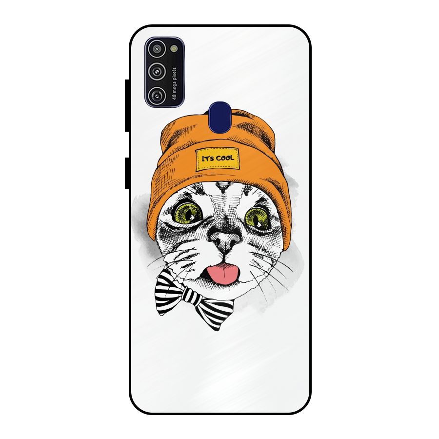 Cool cat Metal Back Case for Galaxy M21