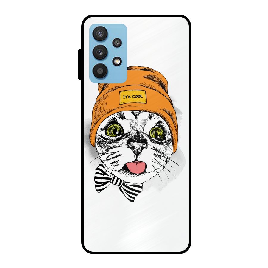 Cool cat Metal Back Case for Galaxy M32 5G