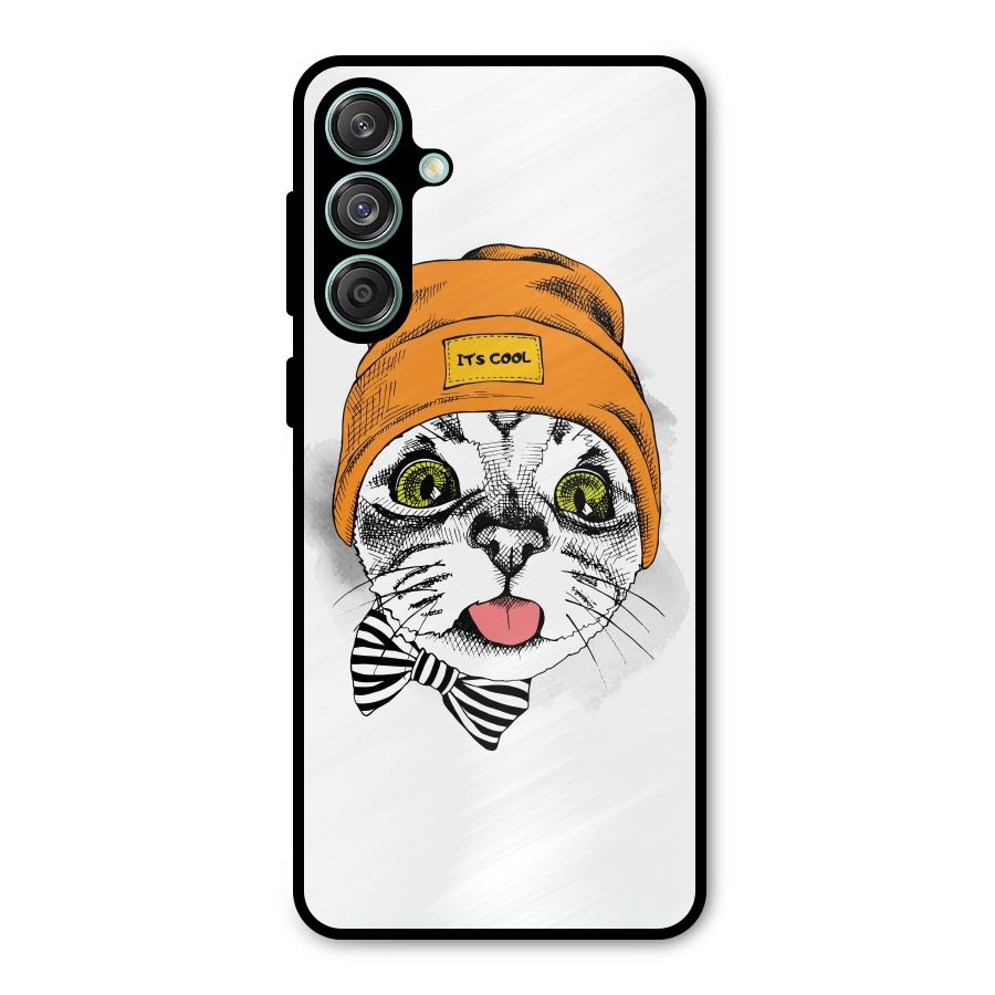 Cool cat Metal Back Case for Galaxy M55 5G