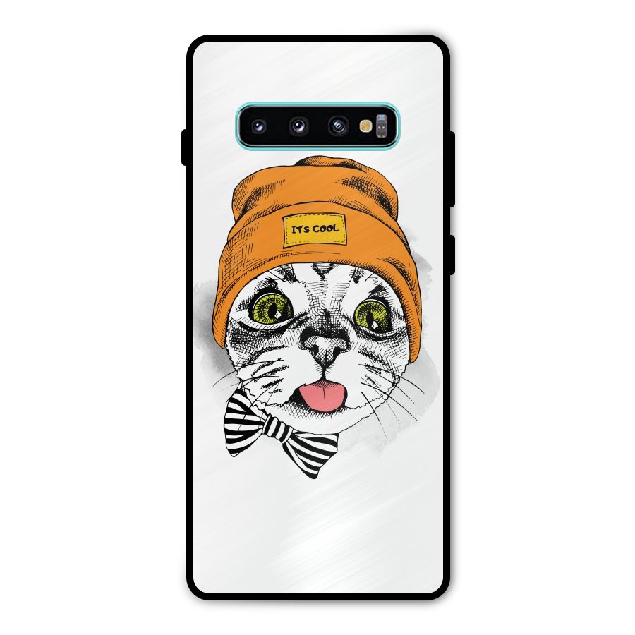 Cool cat Metal Back Case for Galaxy S10 Plus