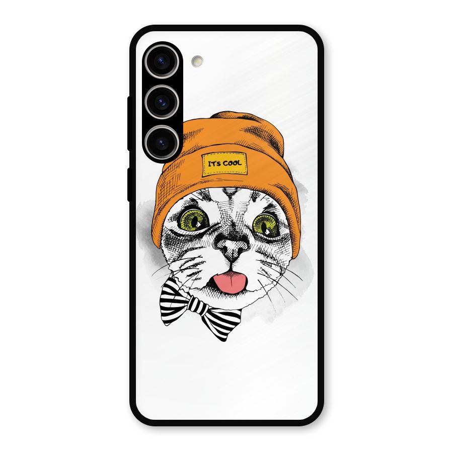 Cool cat Metal Back Case for Galaxy S23 Plus