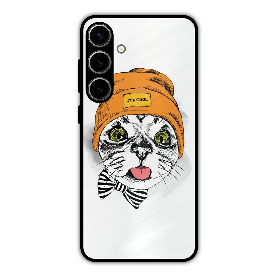 Cool cat Metal Back Case for Galaxy S24 Plus