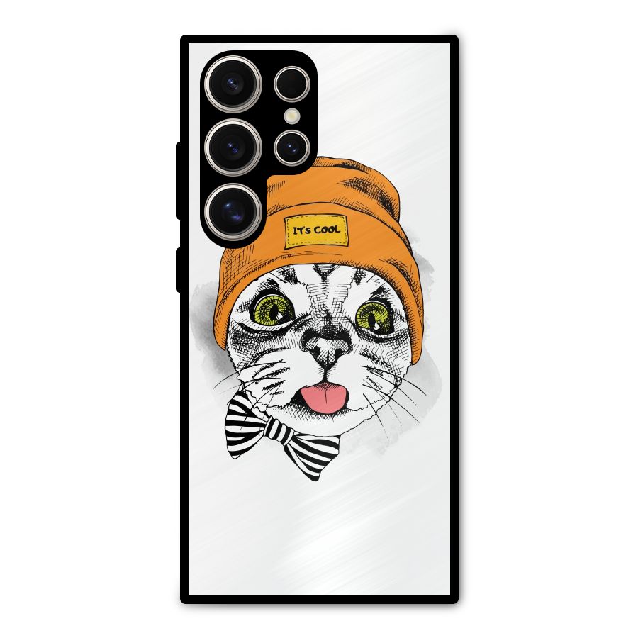 Cool cat Metal Back Case for Galaxy S24 Ultra