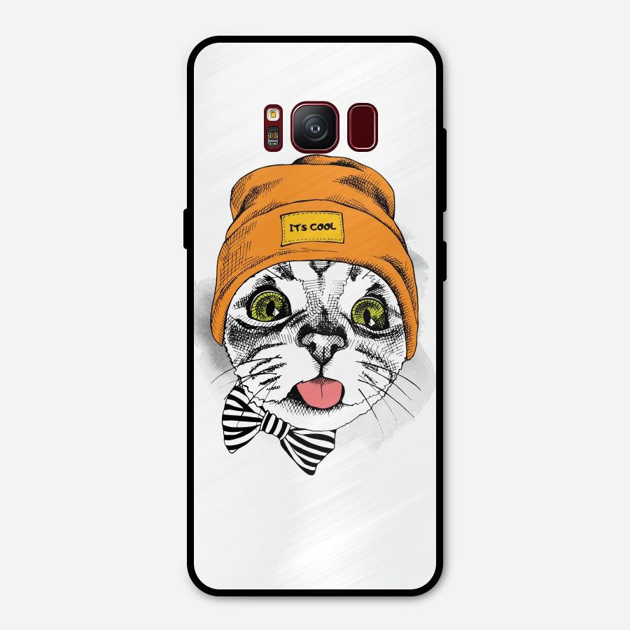 Cool cat Metal Back Case for Galaxy S8
