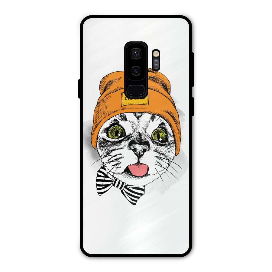 Cool cat Metal Back Case for Galaxy S9 Plus