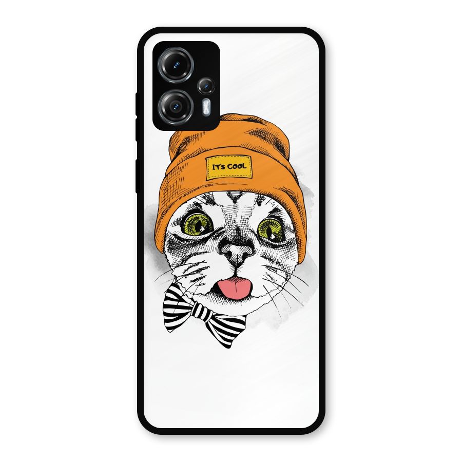 Cool cat Metal Back Case for Moto G13