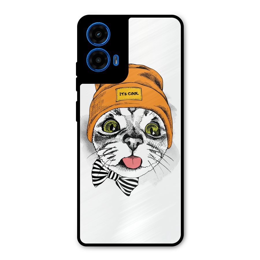 Cool cat Metal Back Case for Moto G45