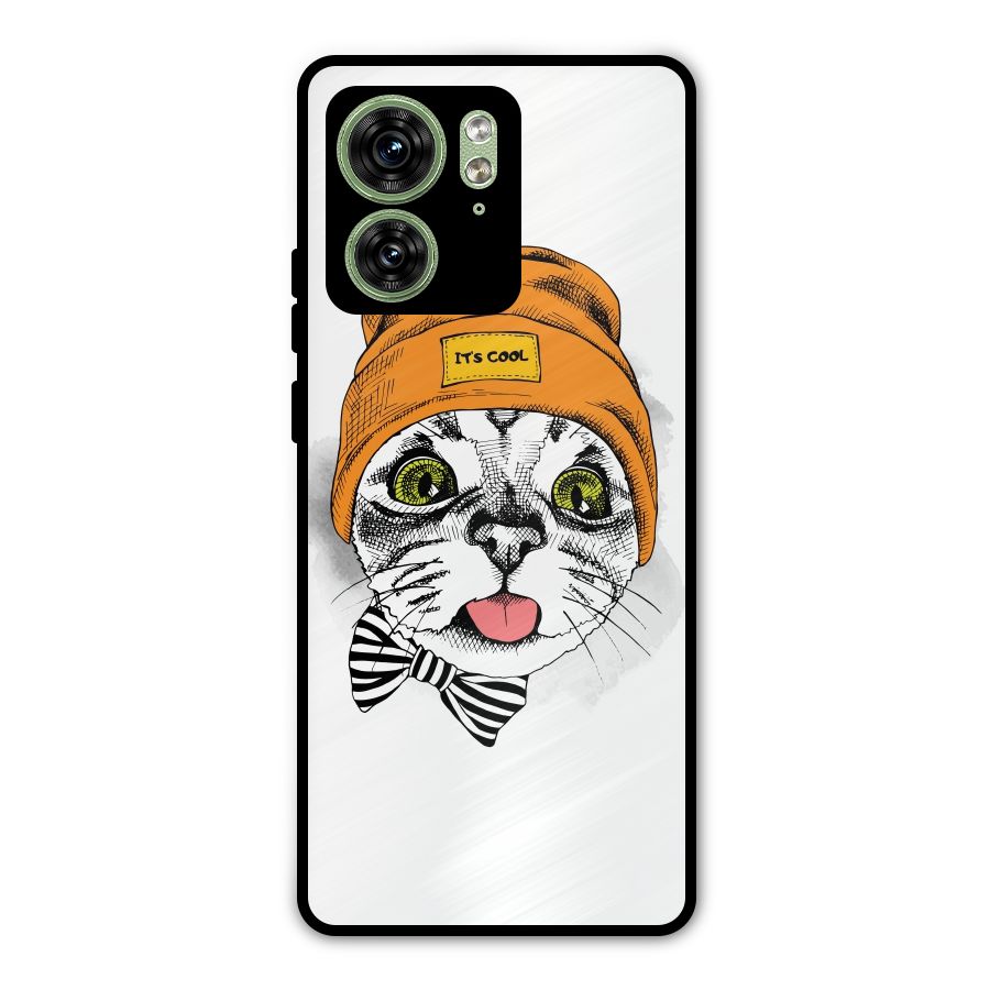 Cool cat Metal Back Case for Motorola Edge 40 5G