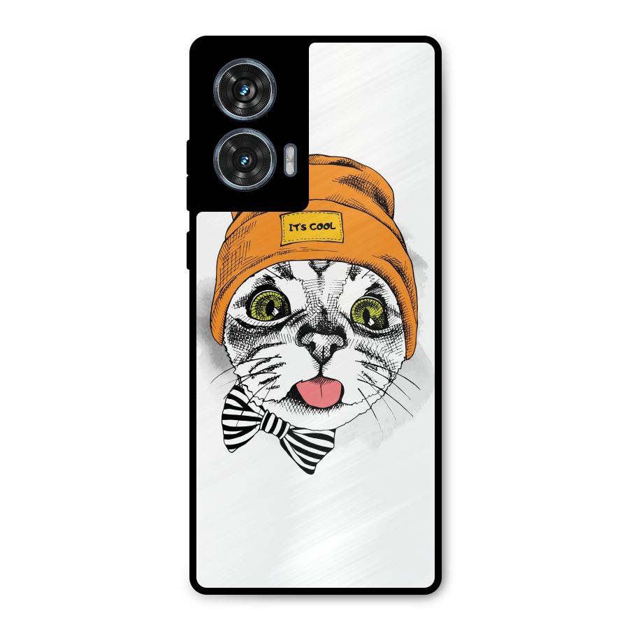 Cool cat Metal Back Case for Motorola Edge 50 Fusion