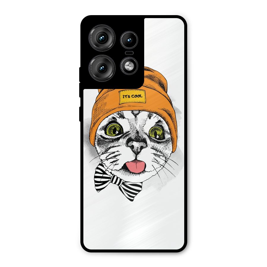 Cool cat Metal Back Case for Motorola Edge 50 Pro