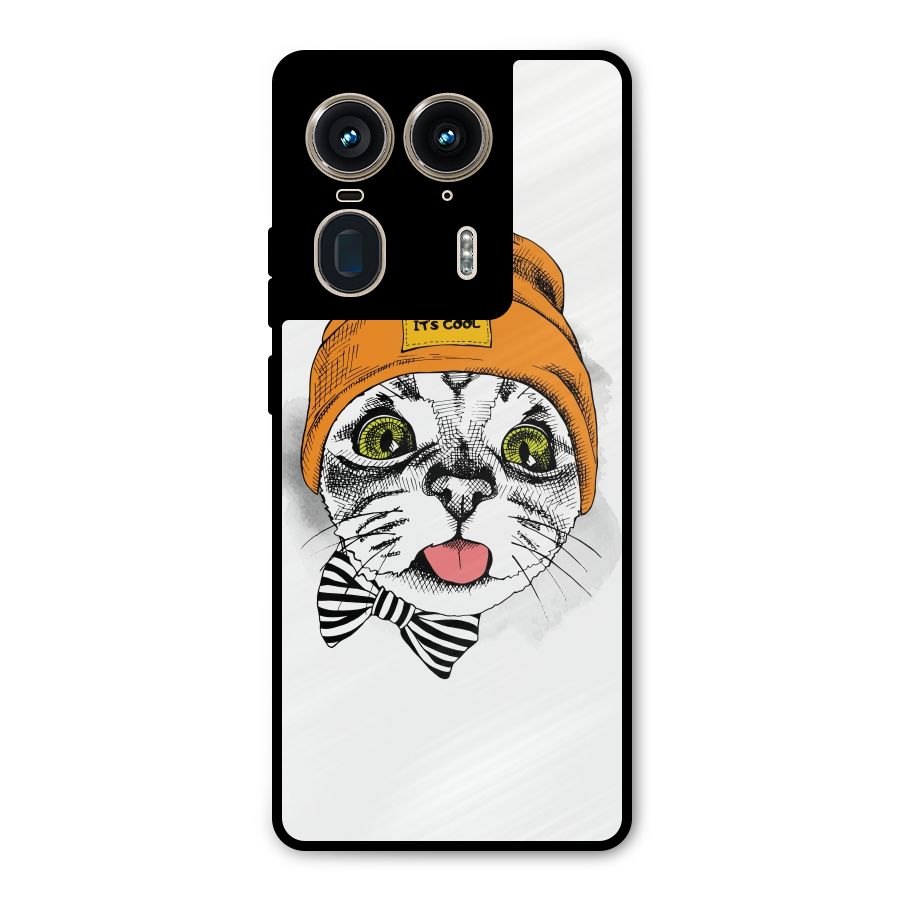 Cool cat Metal Back Case for Motorola Edge 50 Ultra