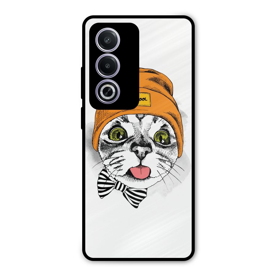 Cool cat Metal Back Case for Oppo A3 Pro