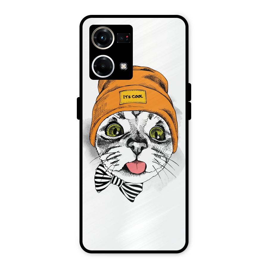 Cool cat Metal Back Case for Oppo F21 Pro 4G