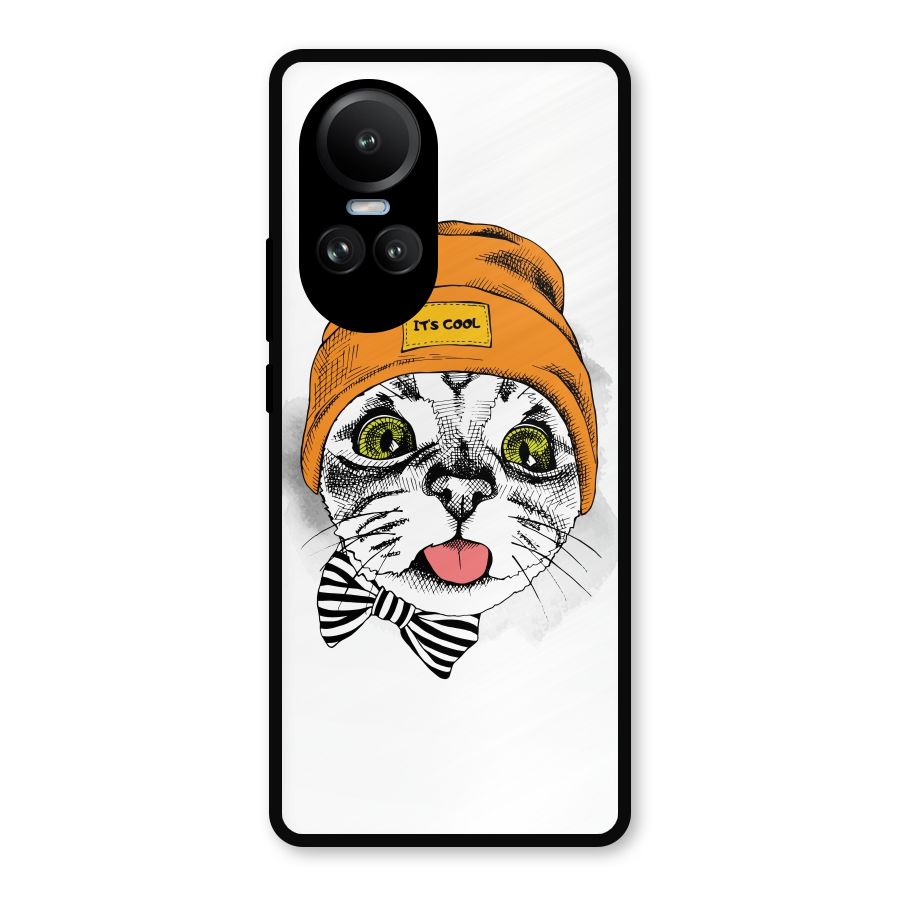 Cool cat Metal Back Case for Oppo Reno10 Pro