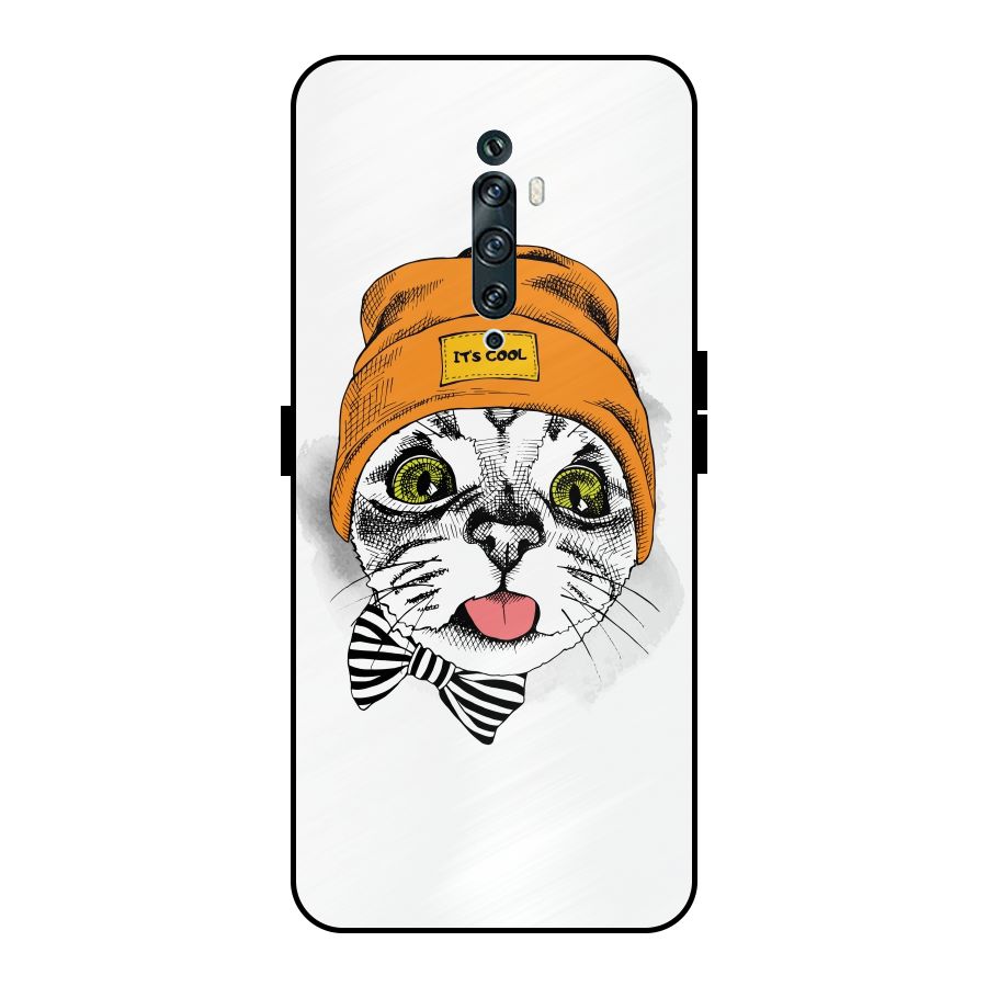 Cool cat Metal Back Case for Oppo Reno2 F