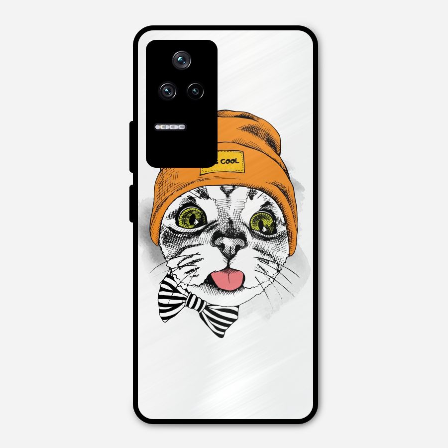 Cool cat Metal Back Case for Poco F4 5G