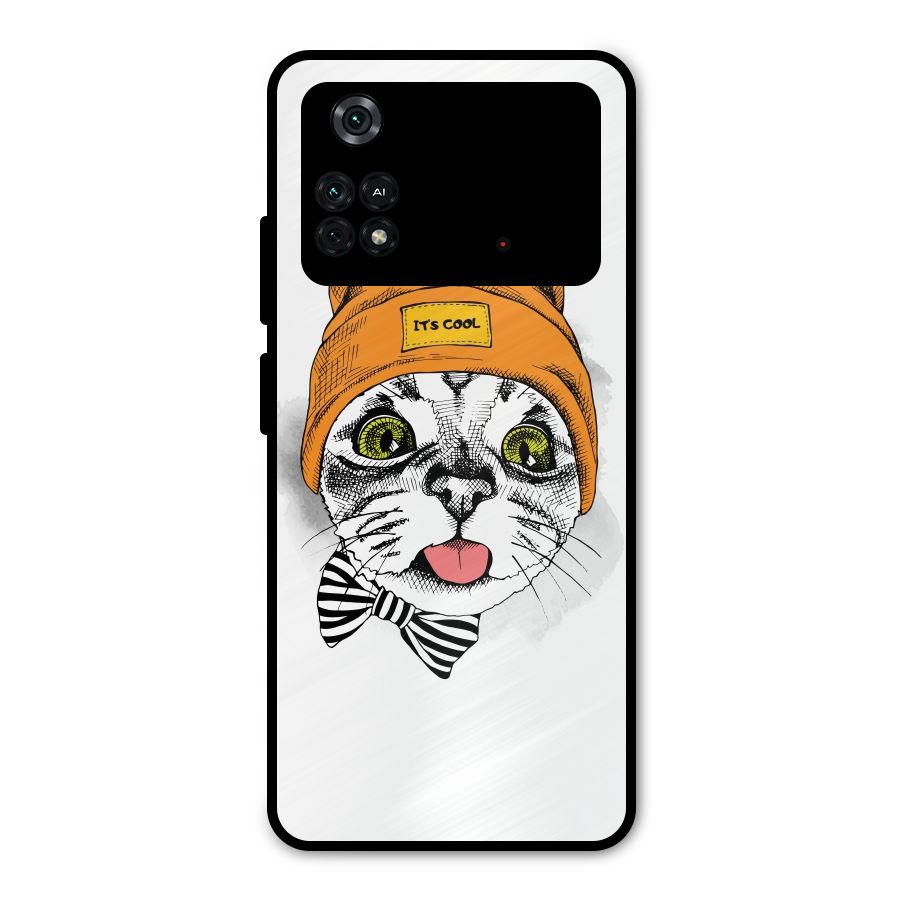 Cool cat Metal Back Case for Poco M4 Pro 4G