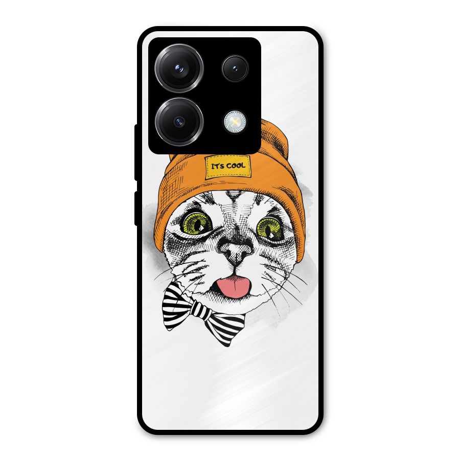 Cool cat Metal Back Case for Poco X6
