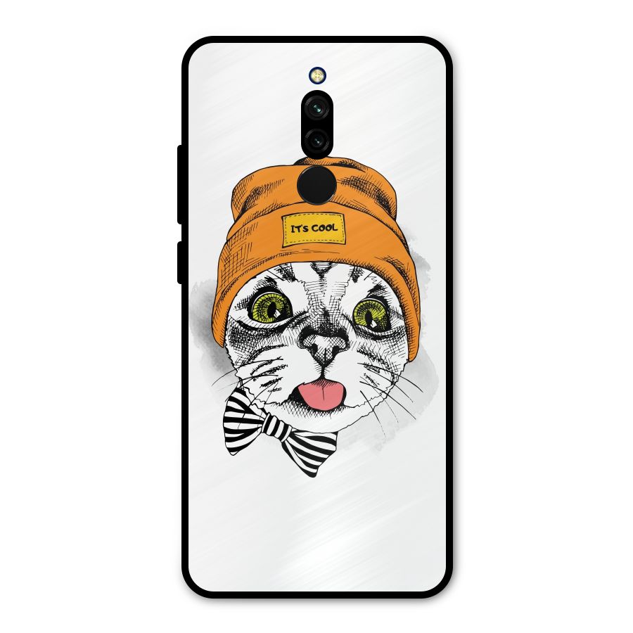 Cool cat Metal Back Case for Redmi 8