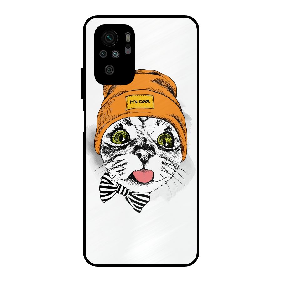 Cool cat Metal Back Case for Redmi Note 10S