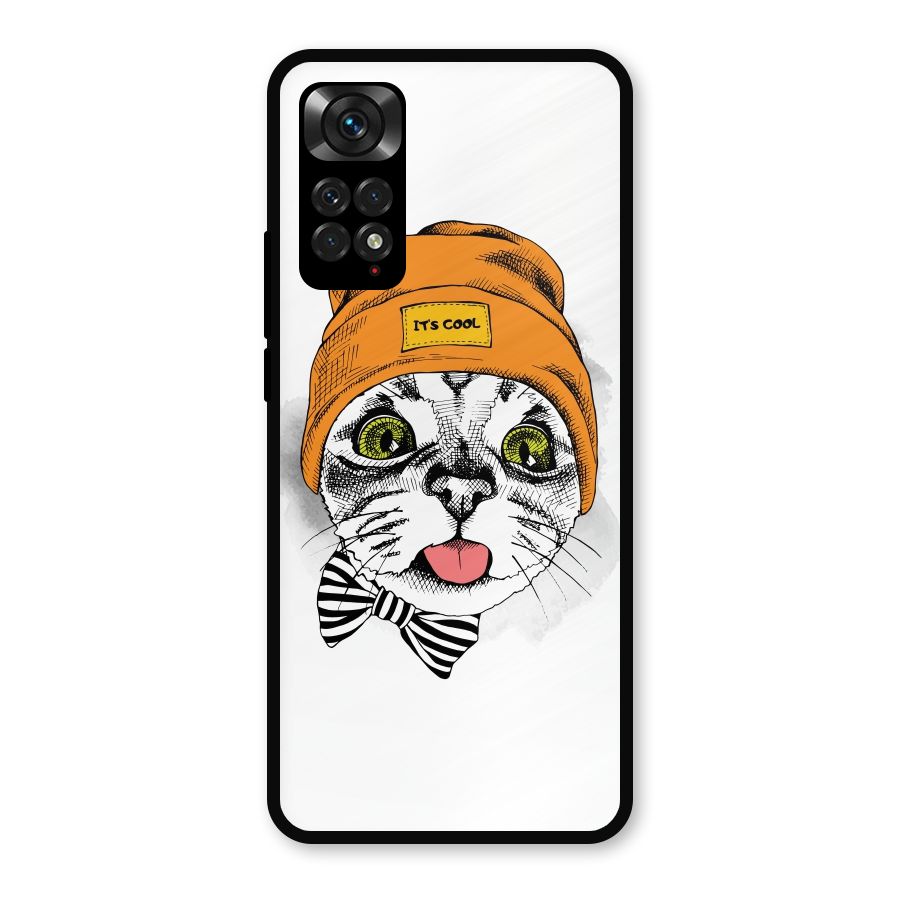 Cool cat Metal Back Case for Redmi Note 11