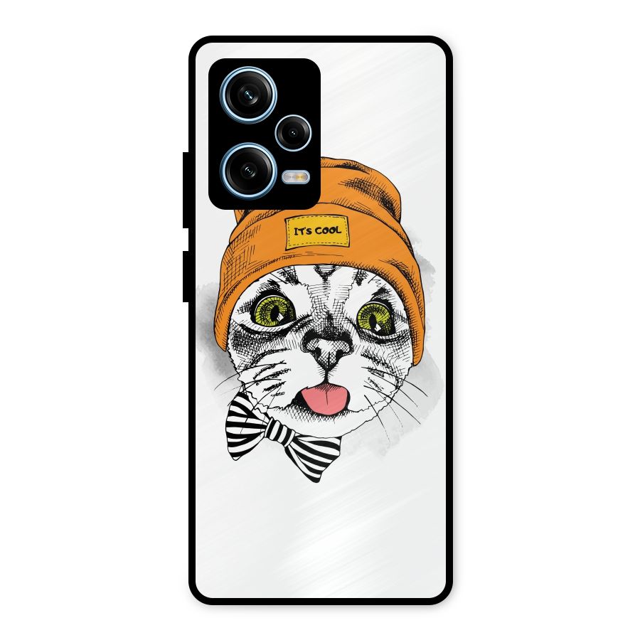 Cool cat Metal Back Case for Redmi Note 12 Pro