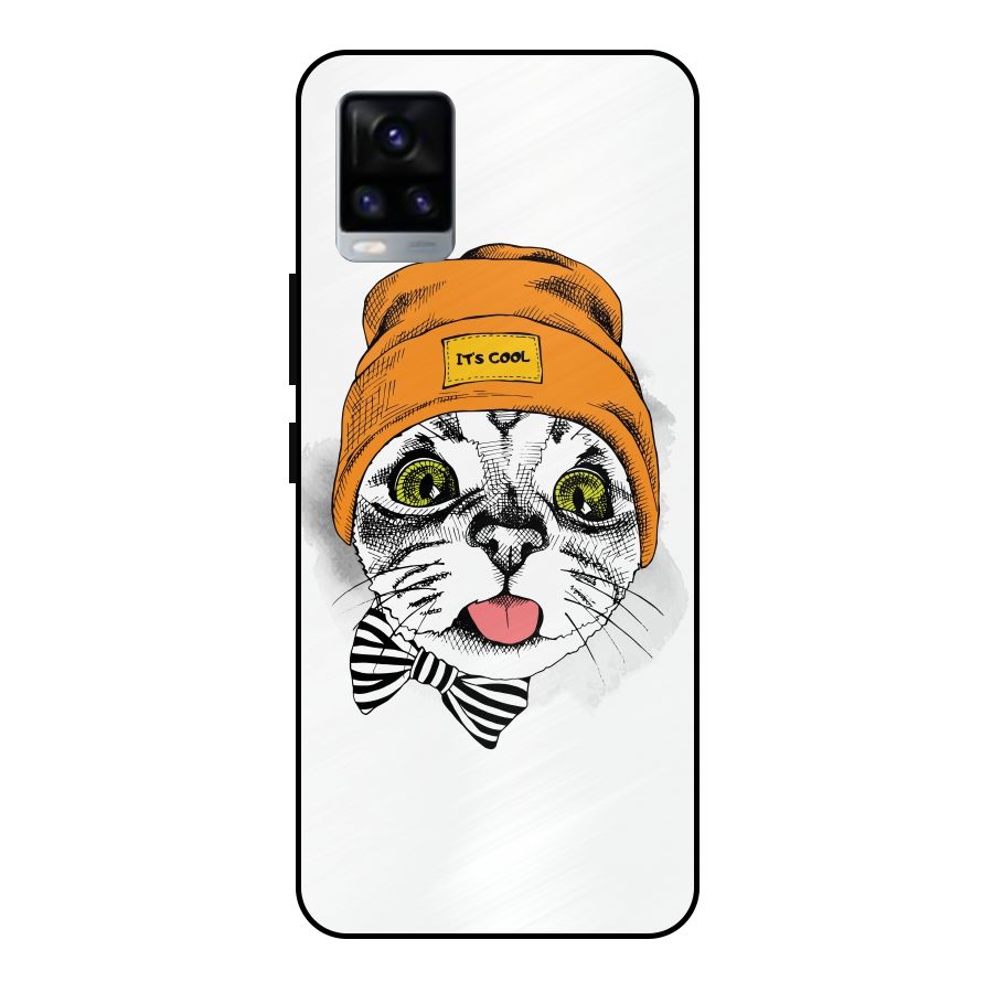 Cool cat Metal Back Case for Vivo V20 2021