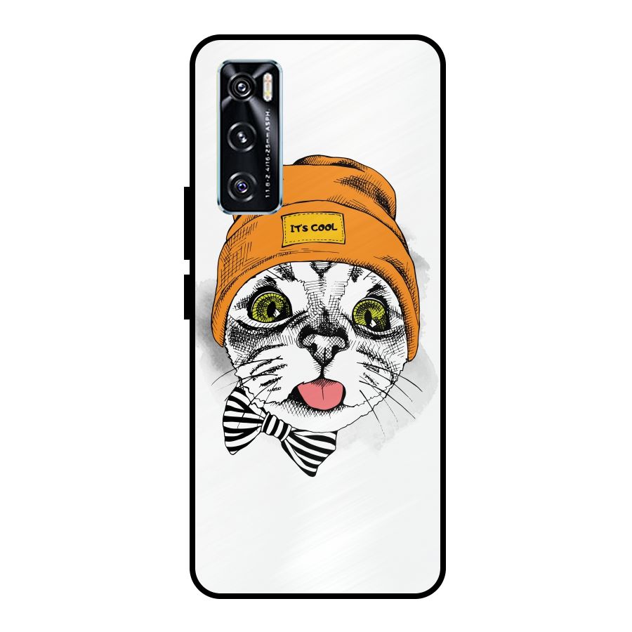Cool cat Metal Back Case for Vivo V20 SE