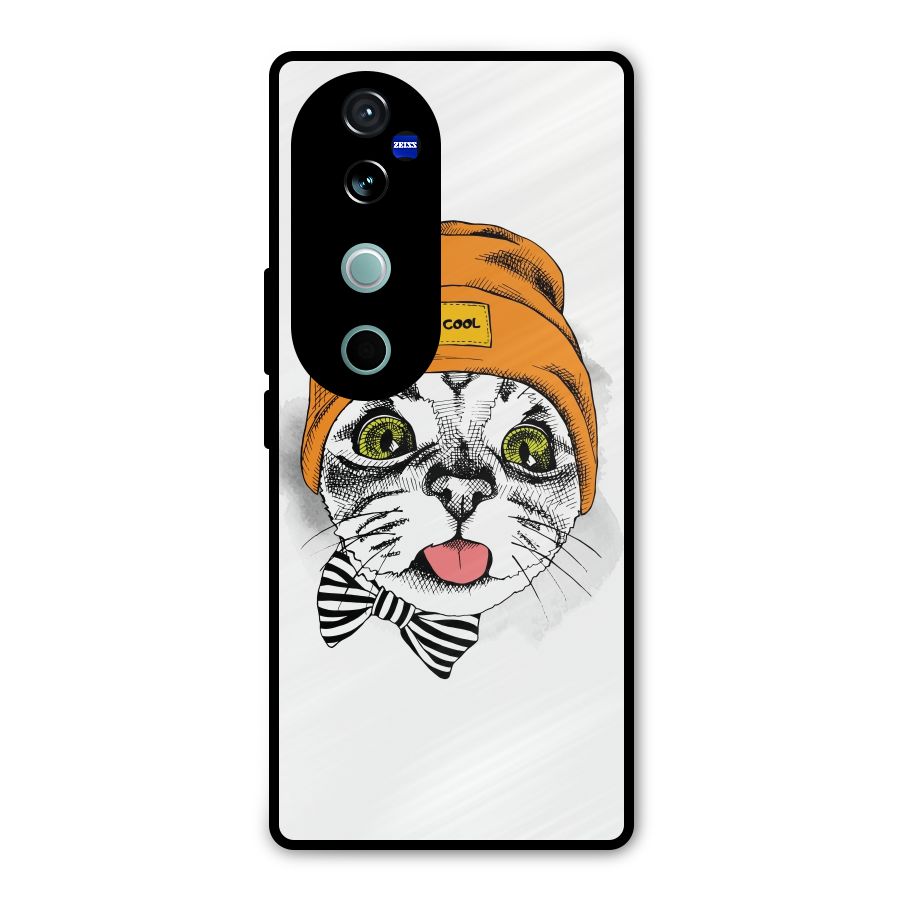 Cool cat Metal Back Case for Vivo V40 Pro
