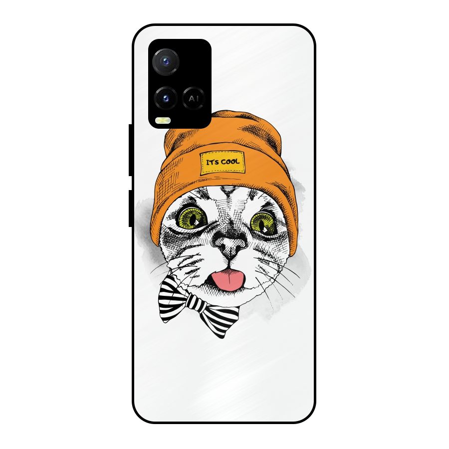 Cool cat Metal Back Case for Vivo Y21A