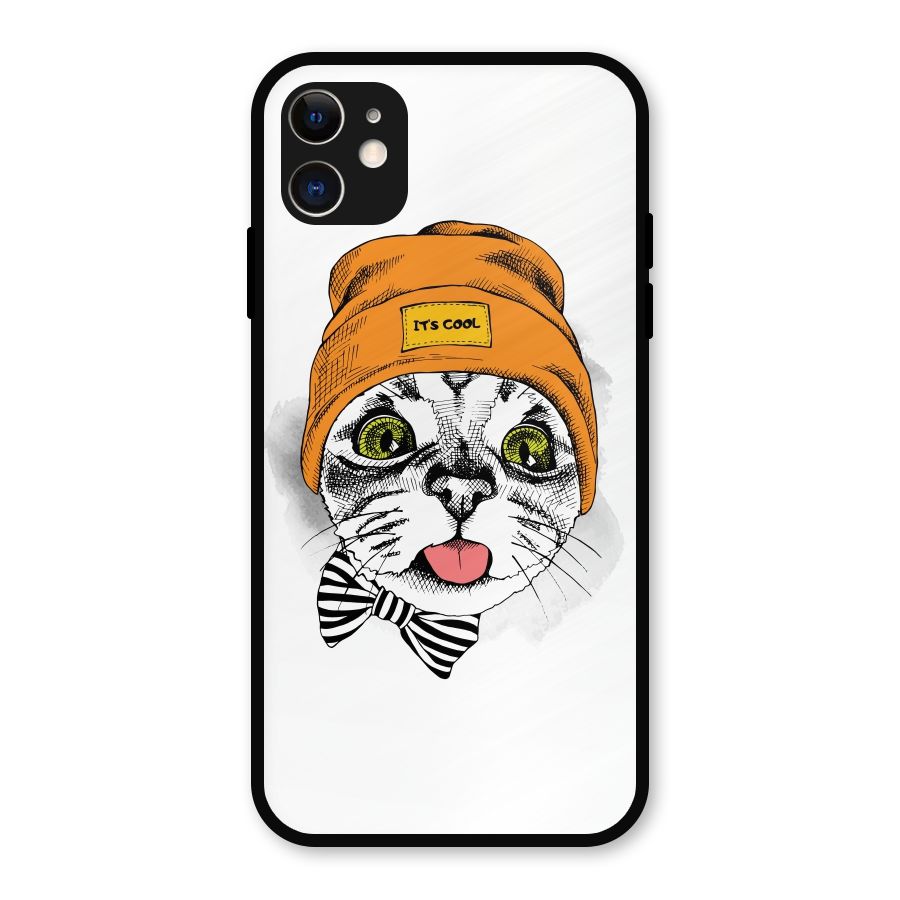 Cool cat Metal Back Case for iPhone 11