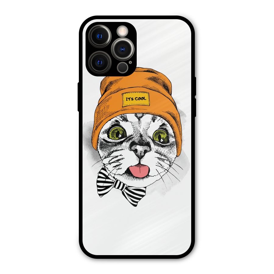 Cool cat Metal Back Case for iPhone 12 Pro Max