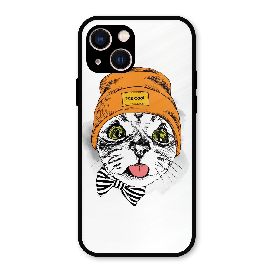 Cool cat Metal Back Case for iPhone 13