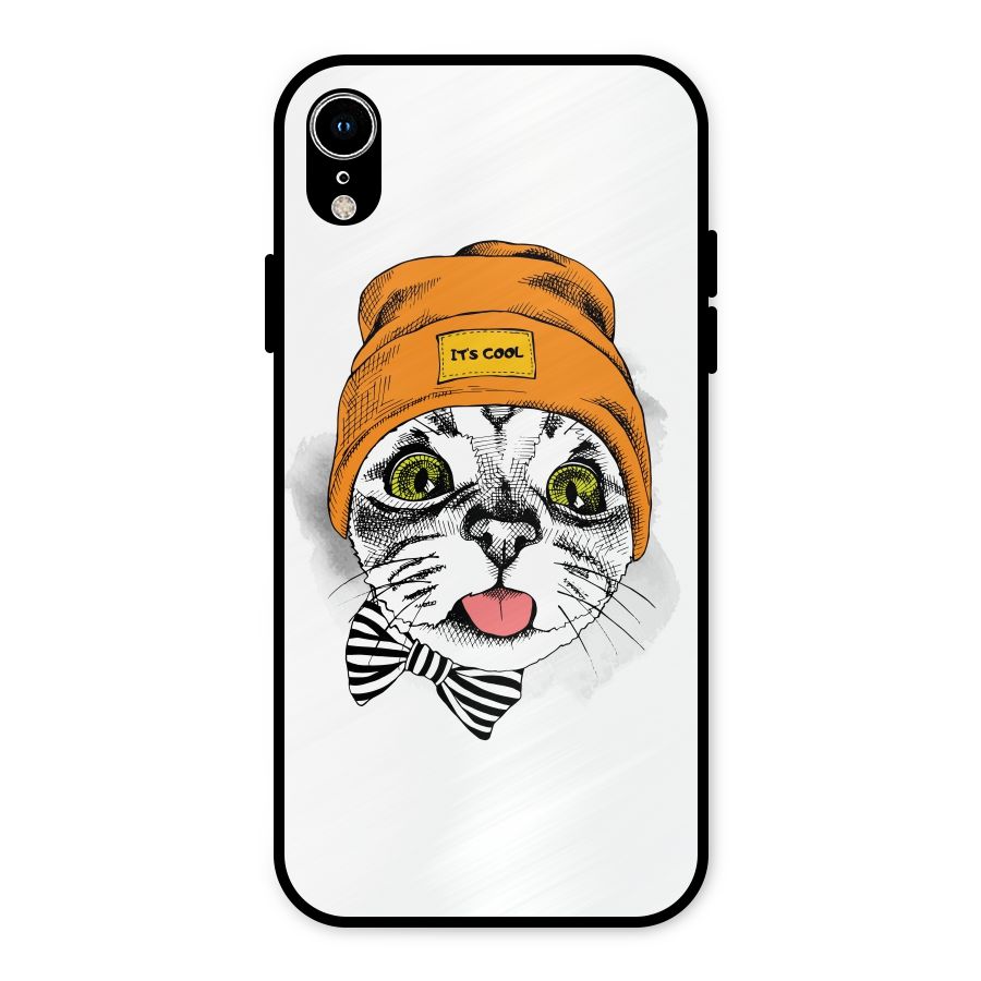 Cool cat Metal Back Case for iPhone XR