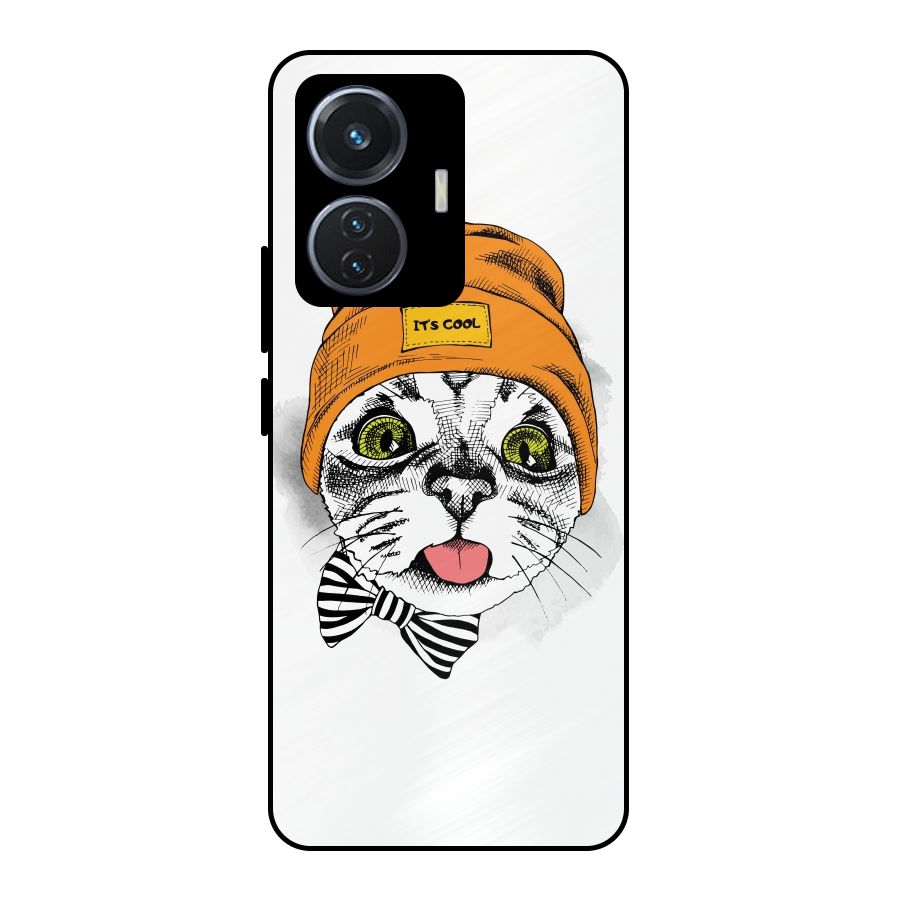 Cool cat Metal Back Case for iQOO Z6 44W