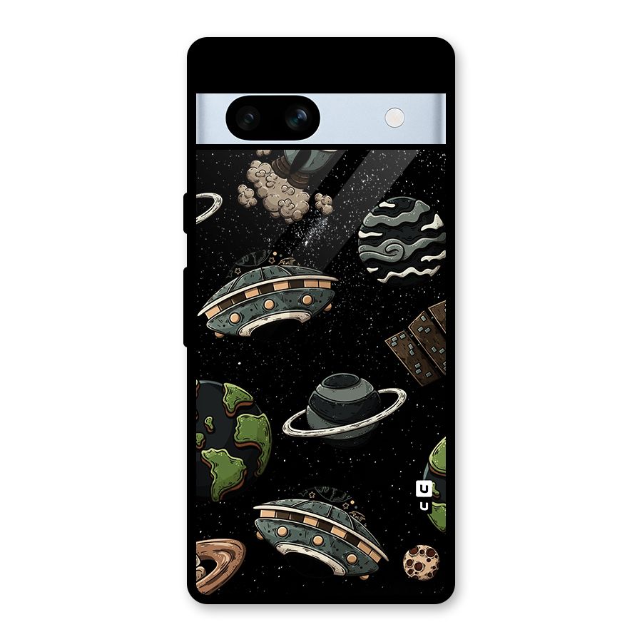 Cosmos Night Sky Anime Pattern Glass Back Case for Google Pixel 7a
