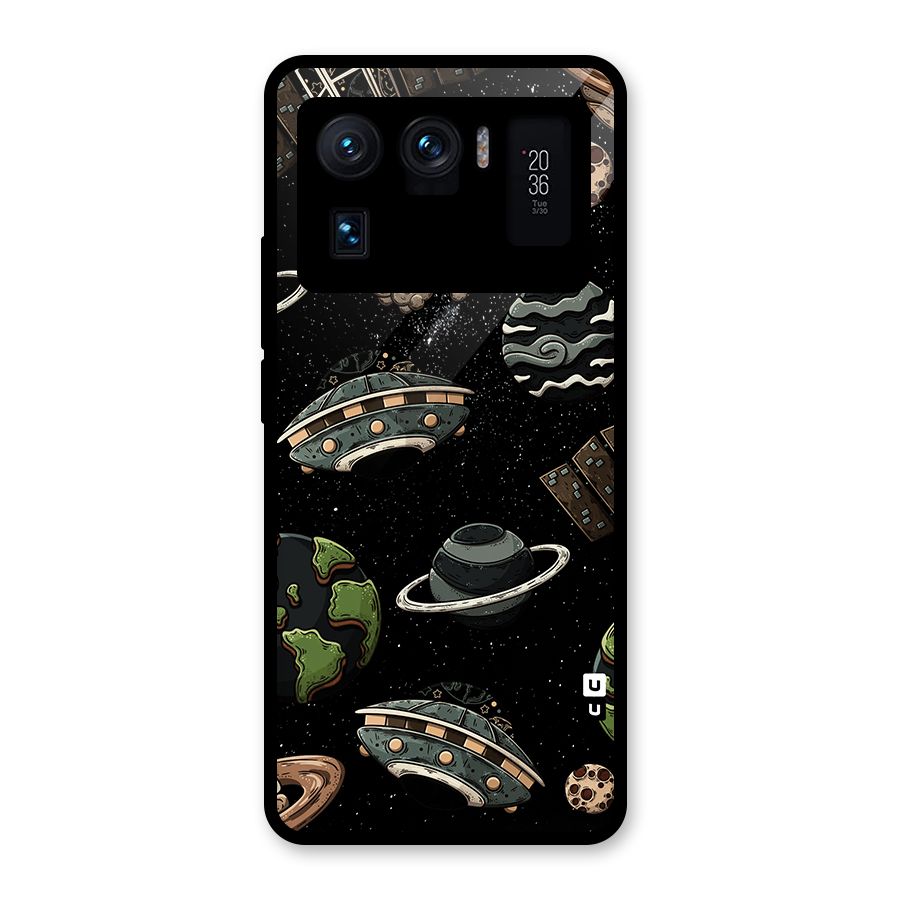 Cosmos Night Sky Anime Pattern Glass Back Case for Mi 11 Ultra