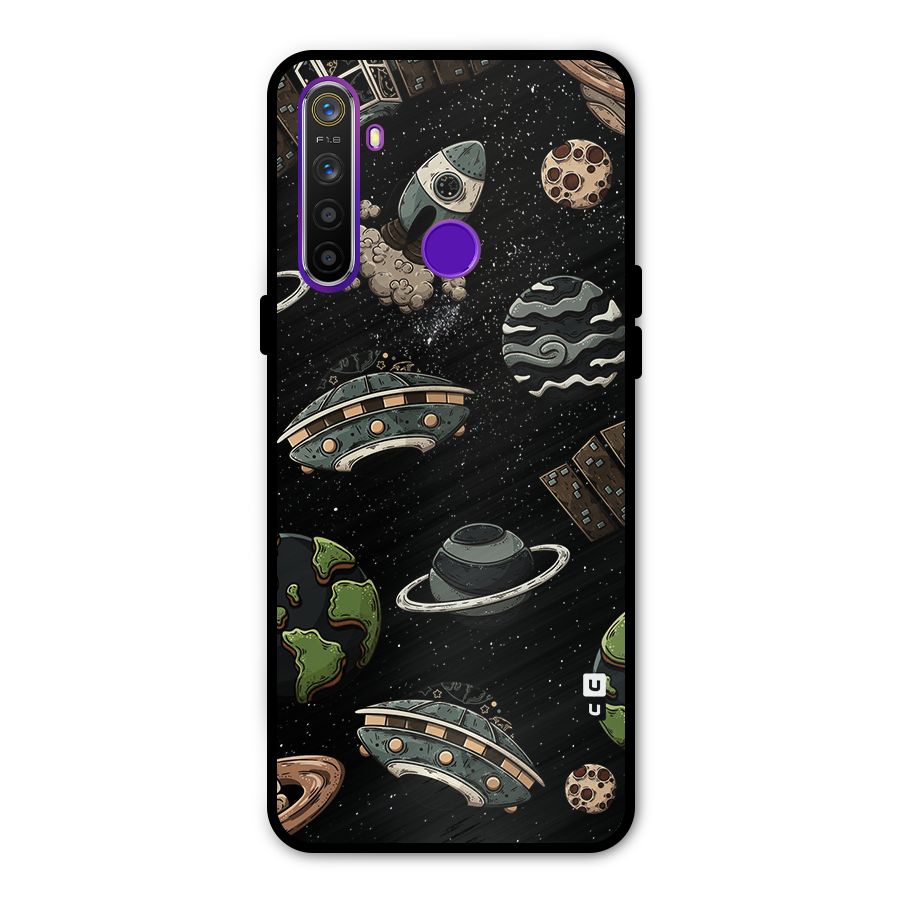 Cosmos Night Sky Anime Pattern Glass Back Case for Realme 5s