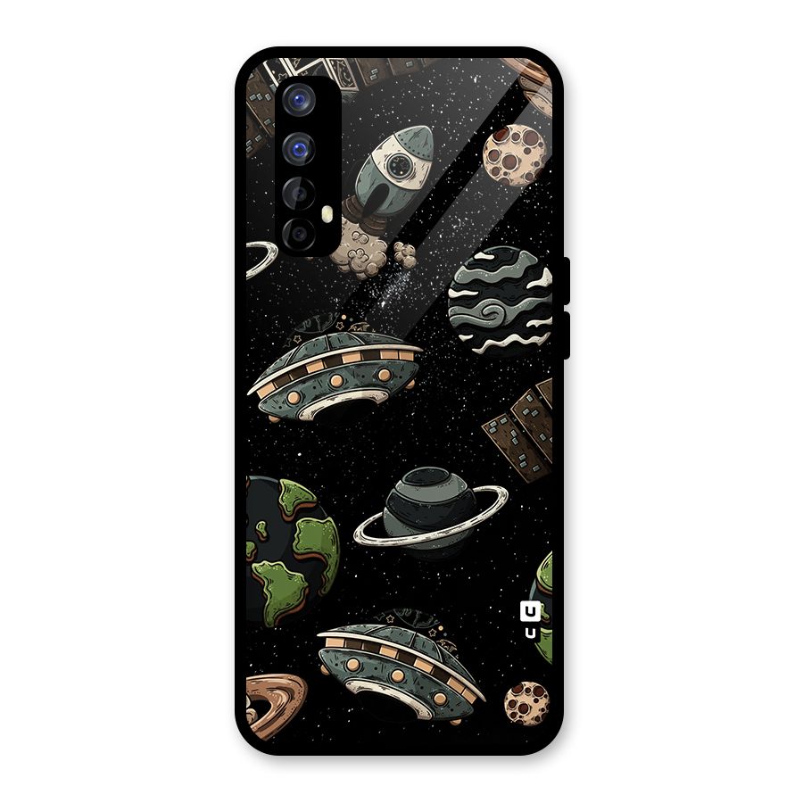 Cosmos Night Sky Anime Pattern Glass Back Case for Realme 7