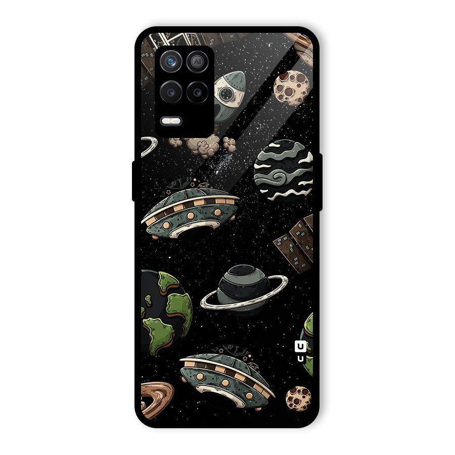 Cosmos Night Sky Anime Pattern Glass Back Case for Realme 8s 5G