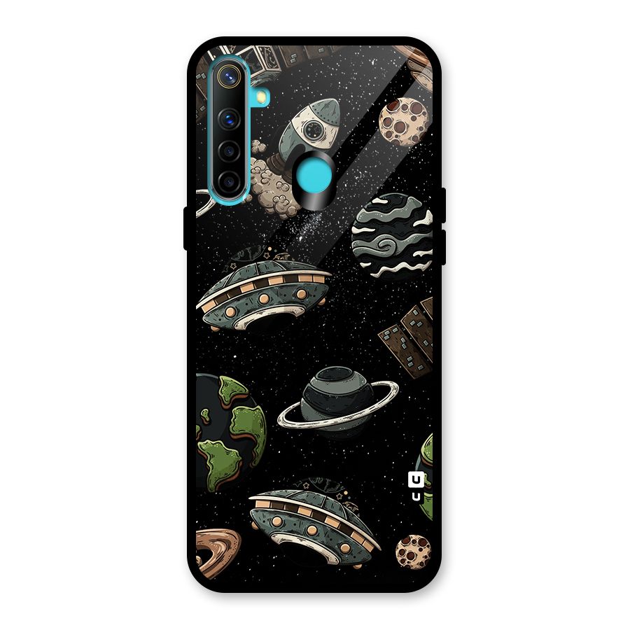 Cosmos Night Sky Anime Pattern Glass Back Case for Realme Narzo 10